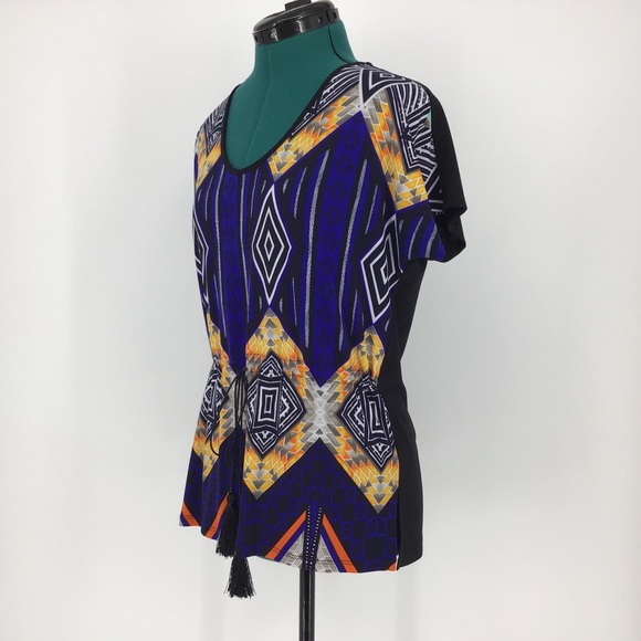 M.I.K.O. Geometric Patterned Top with Rope Belt XS - Picture 5 of 16